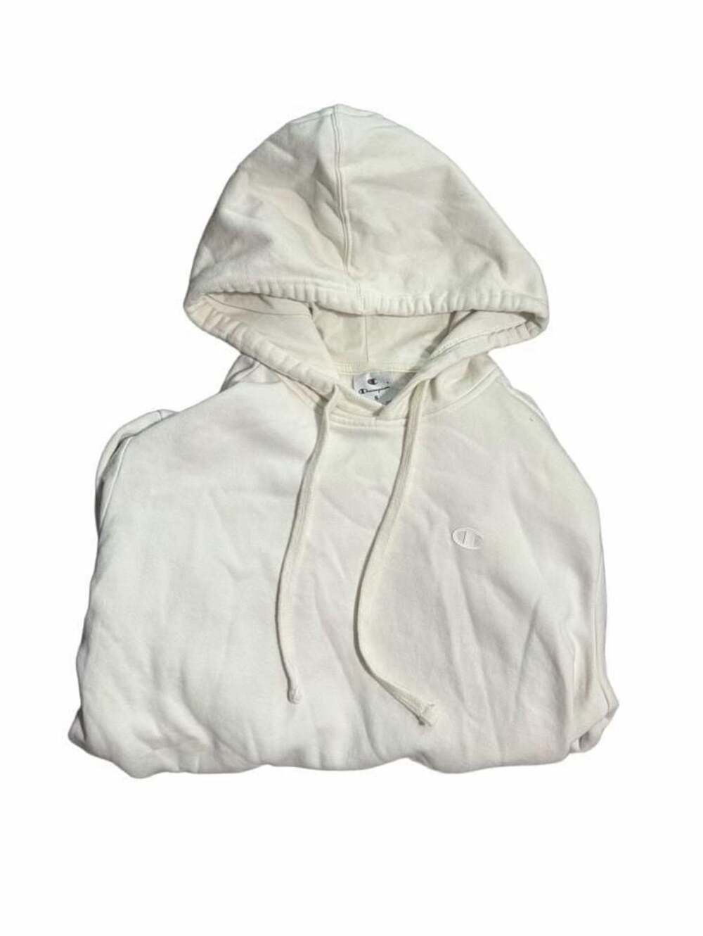 Oversized Champion Off-White Hoodie with C Logo Size Men’s Small